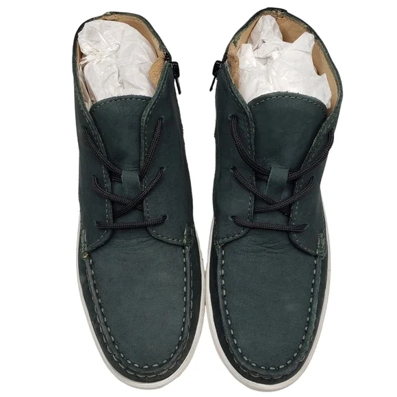 Marc JosephNIB West Houston Bootie Emerald Green Lace Up Leather Boots Boy 2